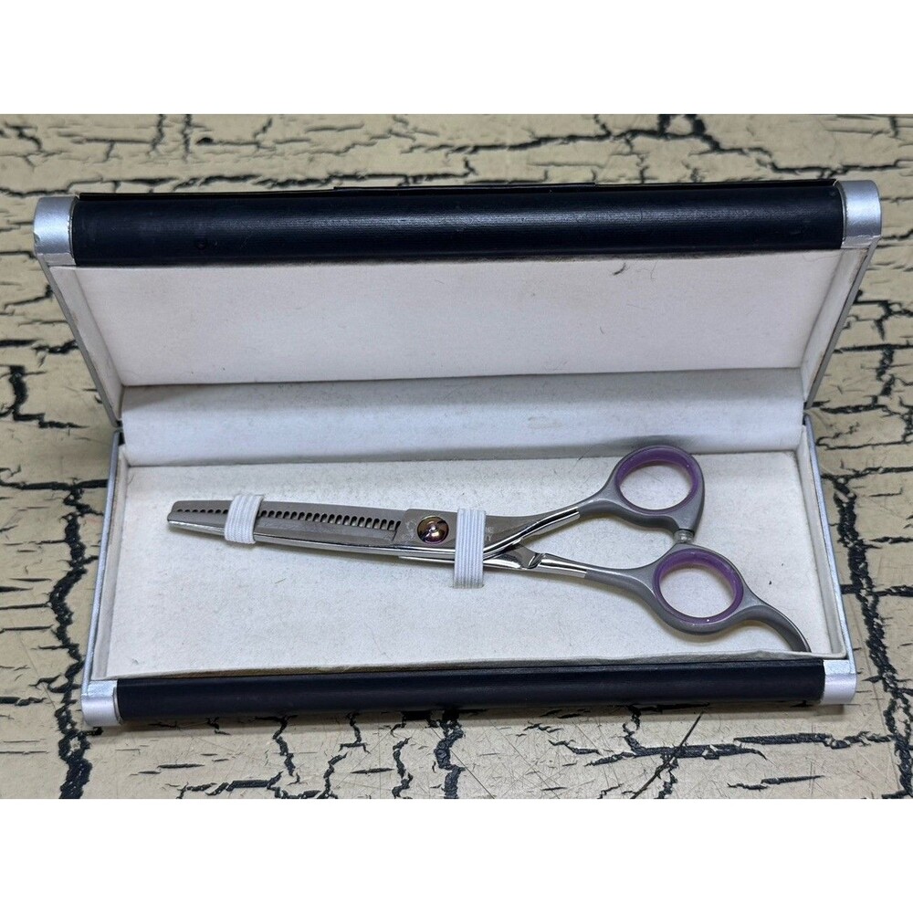 Chris Christensen Grooming Shears Scissors S104 Dog Groomer Chunker Blender Case